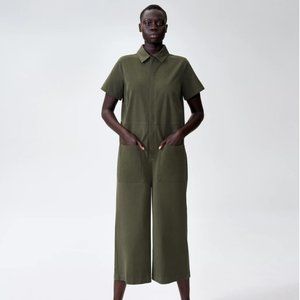Universal Standard Kate Twill Jumpsuit - Olive